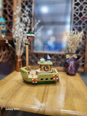 کشتی دستساز فانتزی دکوری سبز رنگ