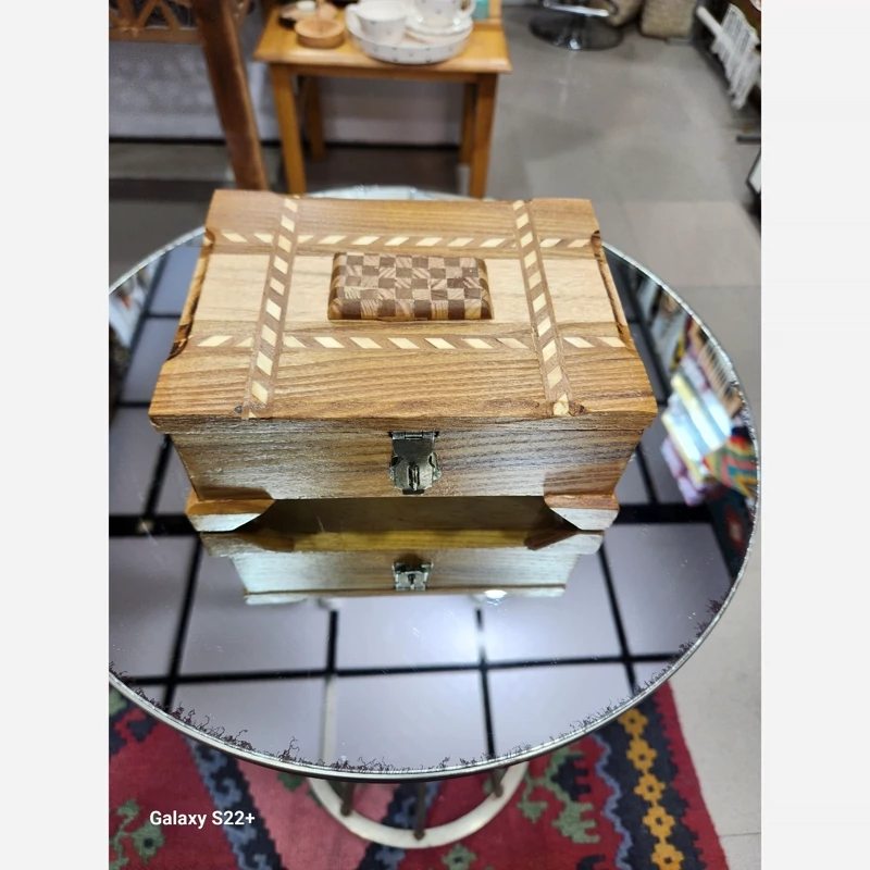 جعبه اکسسوری معرق قفل دار کرشمه گالری گالری صنایع دستی کرشمه