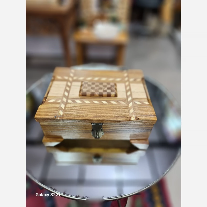 جعبه اکسسوری معرق قفل دار کرشمه گالری گالری صنایع دستی کرشمه