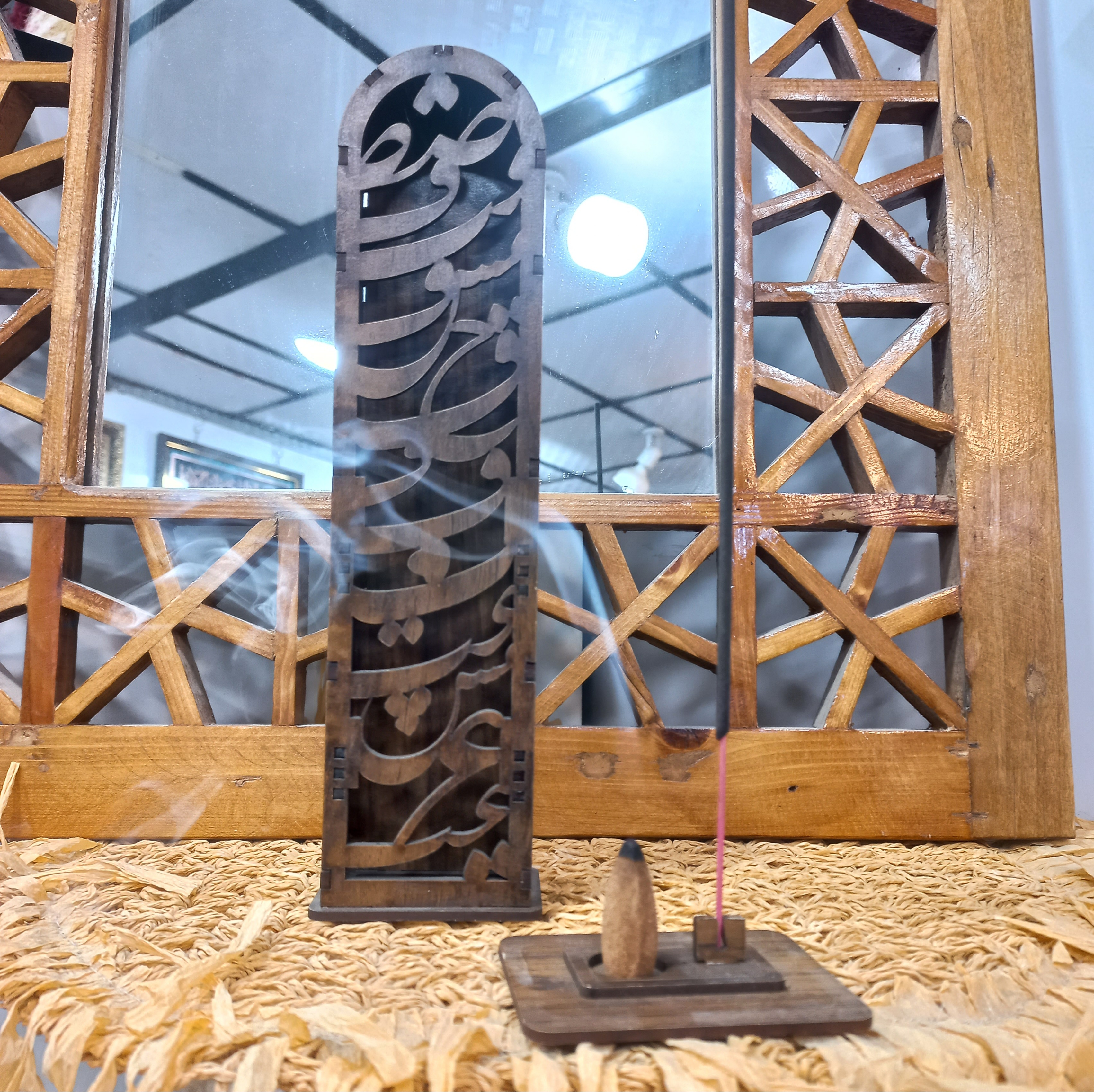 جاعودی چوبی شعر نستعلیق طراحی سنتی گالری صنایع دستی کرشمه