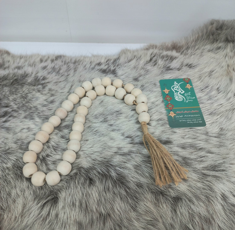 تسبیح چوبی| مهره چوبی دکوراتیو 📿⚪️