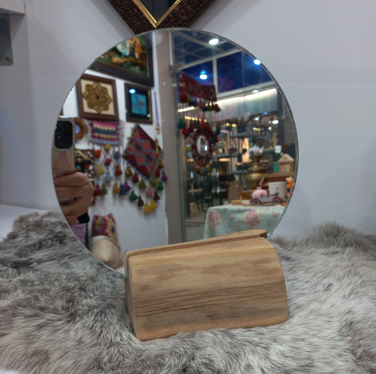 آینه رومیزی با چوب جنگلی دستساز (مناسب هفت سین و دکور) ۳ طرح مختلف