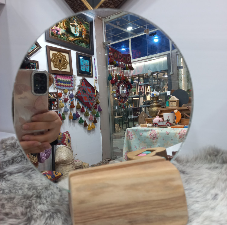 آینه رومیزی با چوب جنگلی دستساز (مناسب هفت سین و دکور) ۳ طرح مختلف