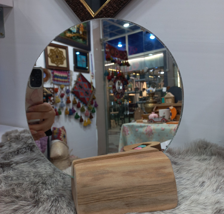 آینه رومیزی با چوب جنگلی دستساز (مناسب هفت سین و دکور) ۳ طرح مختلف