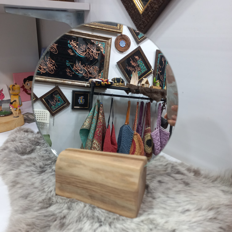 آینه رومیزی با چوب جنگلی دستساز (مناسب هفت سین و دکور) ۳ طرح مختلف
