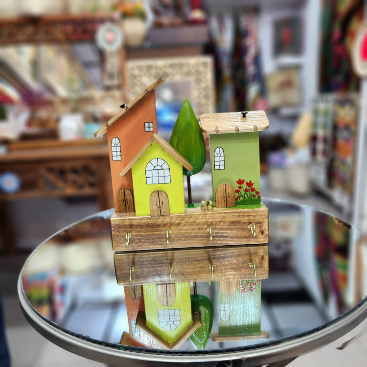 جا کلیدی های چوبی فانتزی طرح کلبه 🏘