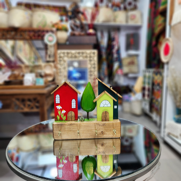 جا کلیدی های چوبی فانتزی طرح کلبه 🏘