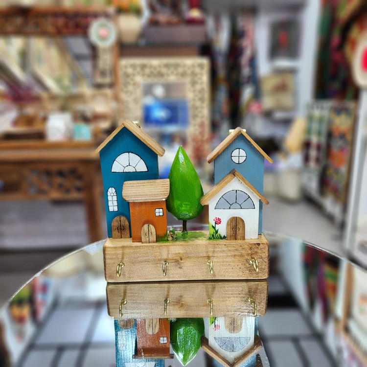 جا کلیدی های چوبی فانتزی طرح کلبه 🏘