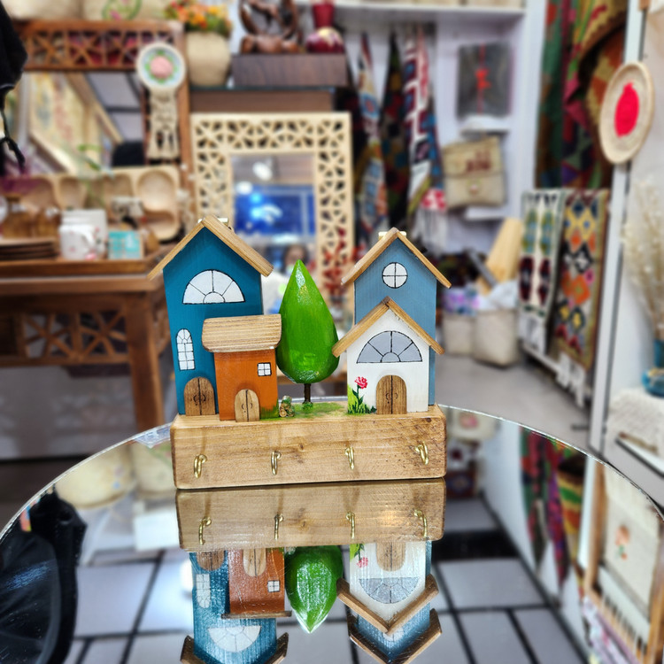 جا کلیدی های چوبی فانتزی طرح کلبه 🏘