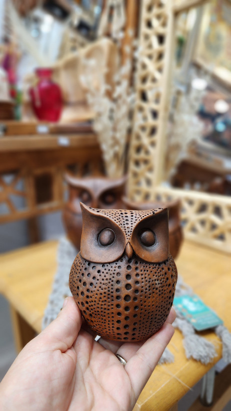 ست سه تایی دکوری جغد پلی استر قهوه ای🦉